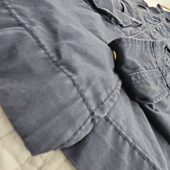 DB Supply Coat Adult Men's Size Small Navy Blue Chore Coat Hoodie EUC Long - Picture 5 of 15